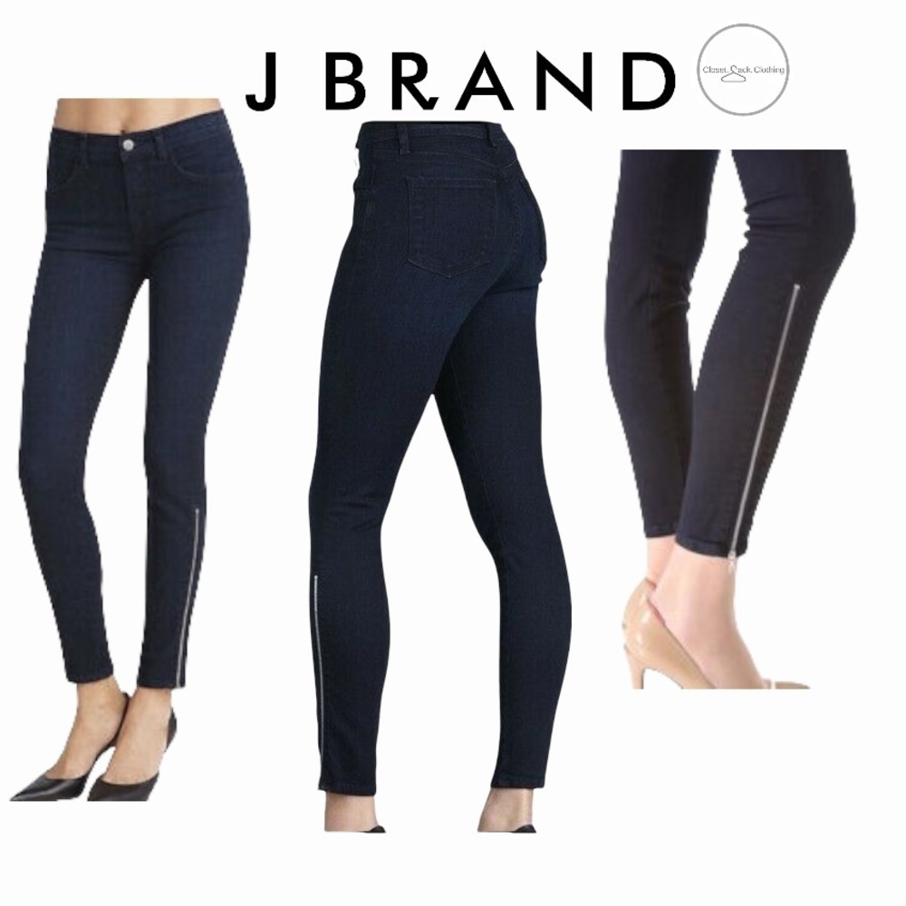 𝅺J Brand Klash Ankle Zip Dark Wash Skinny Jeans Size 25